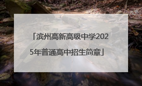滨州高新高级中学2025年普通高中招生简章